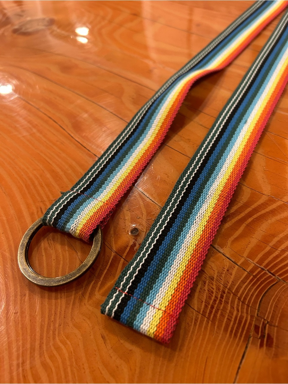 Rainbow Stripe Fabric Belt
